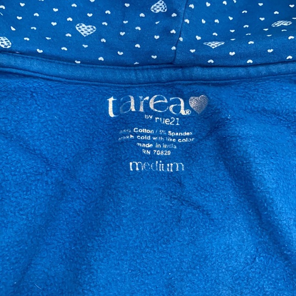 Rue 21 blue love jacket medium - Picture 2 of 4